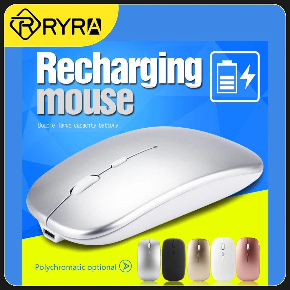 

RYRA Wireless Mouse Rechargeable Mouse Wireless Computer Silent Mause Ergonomic Mini Mouse USB Optical Mice For PC laptop