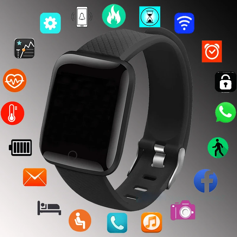 Students Waterproof Fitness Tracker Digital Smart-watch