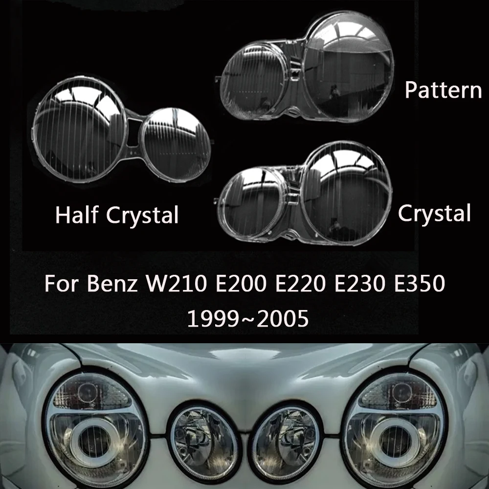 

Для Mercedes-Benz W210 E200 E220 E230 E350 1999 ~ 2005 передняя фара автомобиля, крышка объектива, крышка лампы, абажур, фара