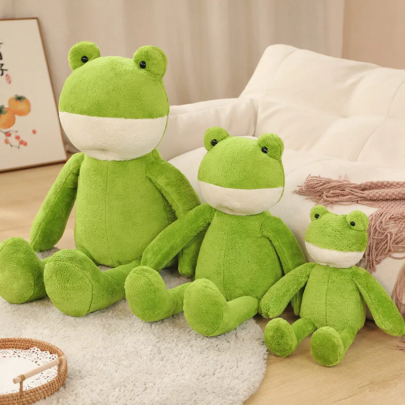 40-85cm Giant Frog Plush Toy Stuffed Animals Hug Throw Pillow Elephant Duck Panda Baby Appease Toy School Nap Sleeping Doll Kids images - 6