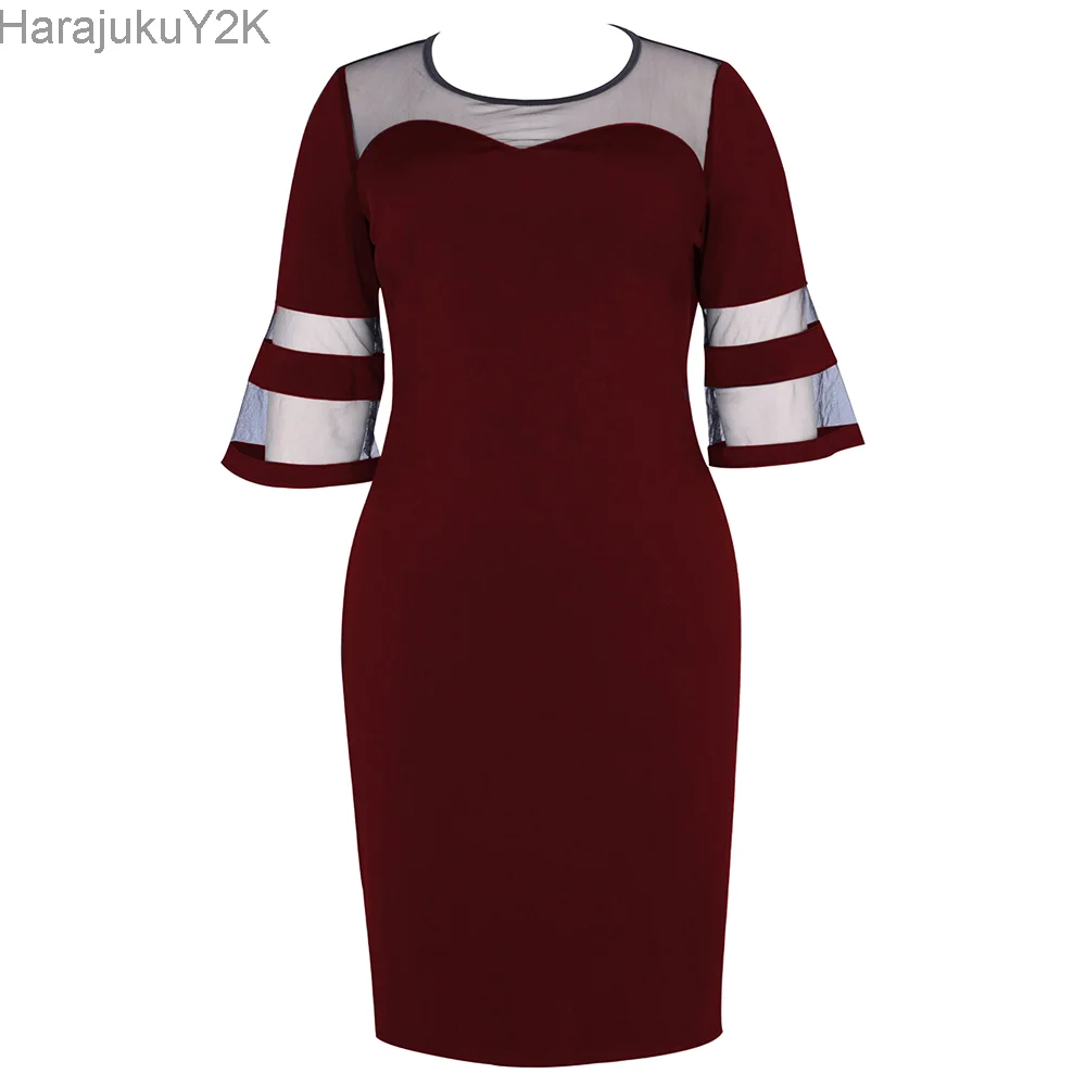 Женское вечернее платье новое элегантное с сетчатым рукавом повседневная одежда