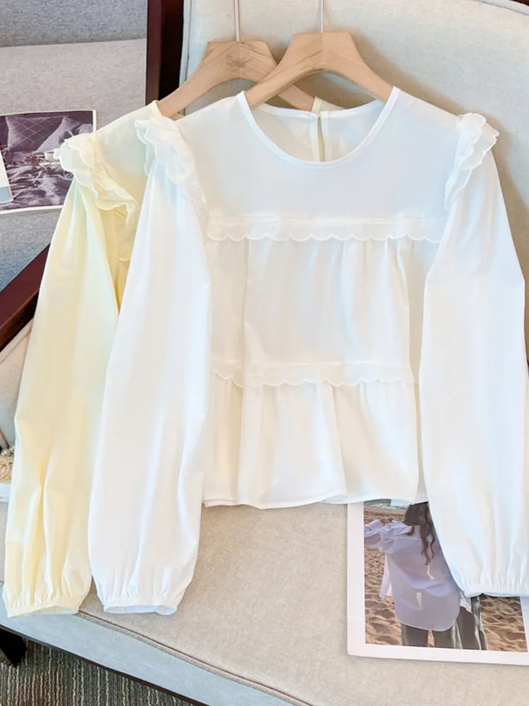 Французские элегантные милые свободные топы в стиле Харадзюку женские