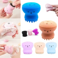 hot silicone face cleansing brush facial cleanser octopus shape exfoliating blackhead face clean brush face scrub washing brush