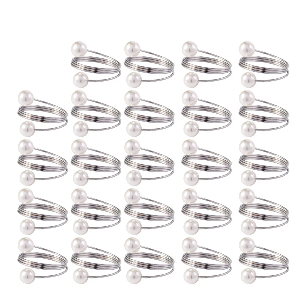 

Accessories Napkin Ring Rhinestones Spring Design Table Decor Wedding 24 Pcs 4x3.3cm For Party Holders Kitchen