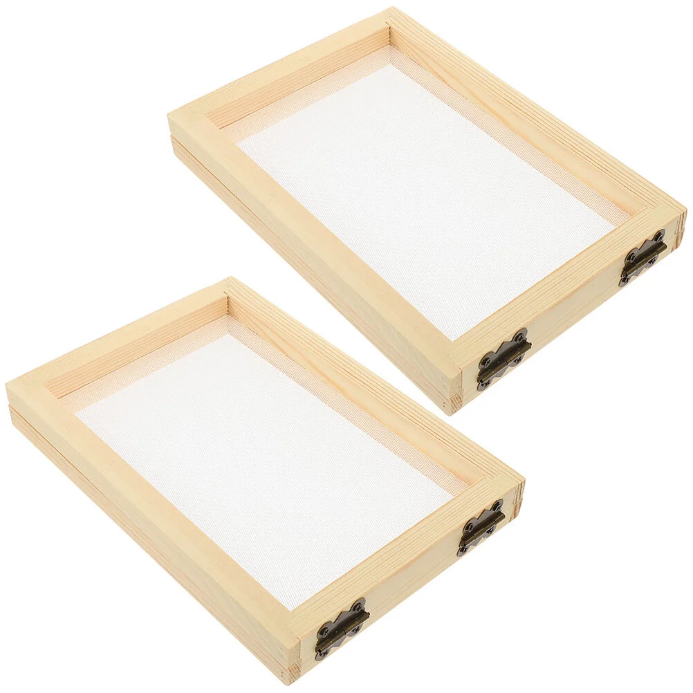 

2 Pcs Paper Frame Wood Photo Frames Children Science Toy Picture Kids DIY Copper Handmade Student Making