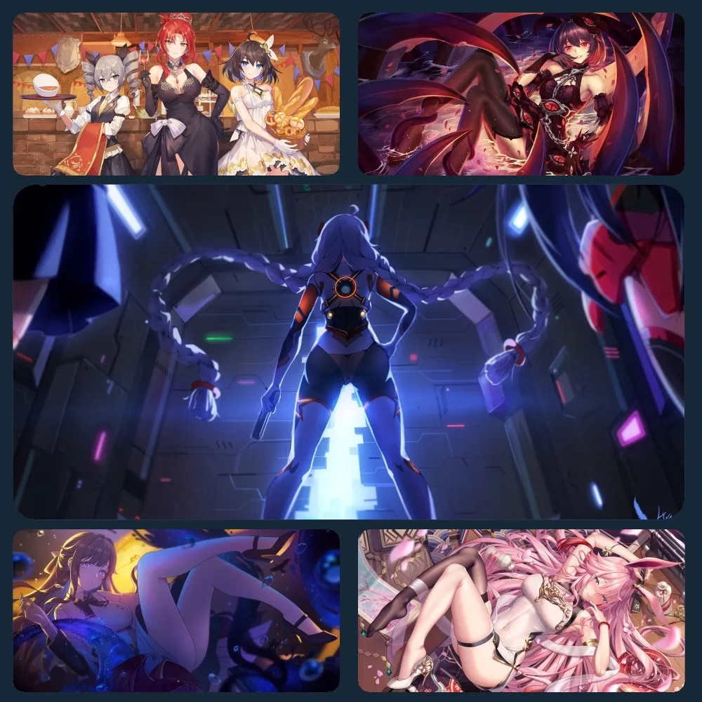 

Honkai Impact 3 Mouse Pad Mouse Mat With Pad Prime Gaming XXL Keyboard Pad Stitch Padding Mat