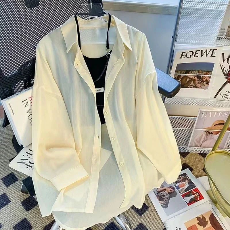 Летние солнцезащитные рубашки женские Лидер продаж дышащие однотонные с