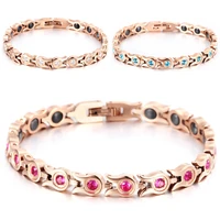 magnetic bracelet for women arthritis pain relief stainless steel therapy bracelets with gorgeous sparkling cubic zirconia