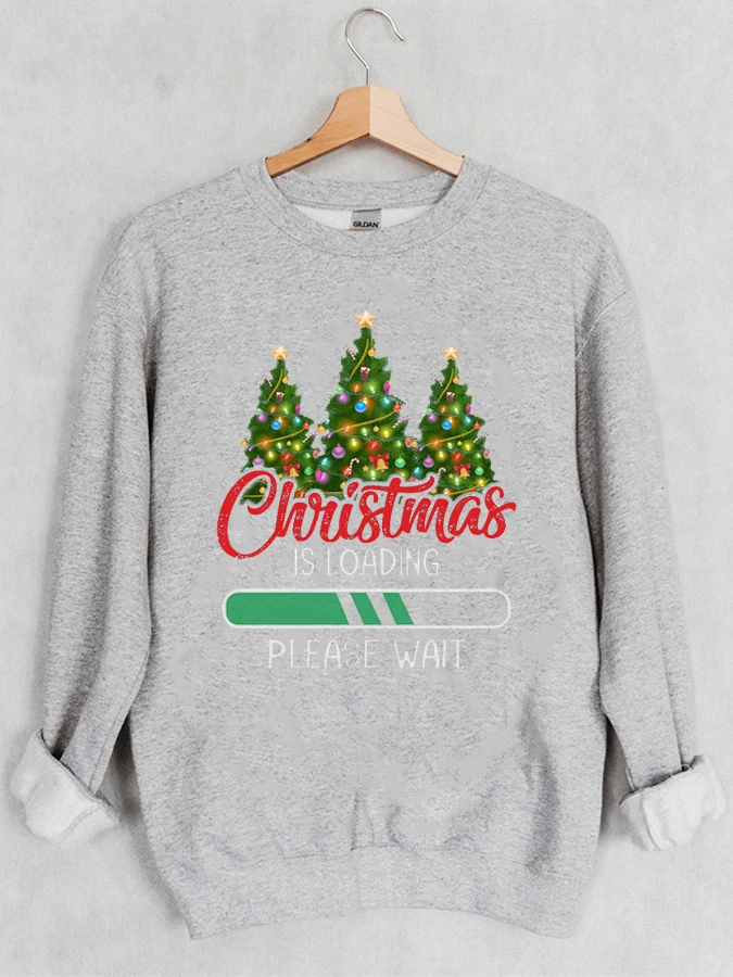 

Chirstmas Is Loading - Crew Neck Long Sleeve Sweatshirt