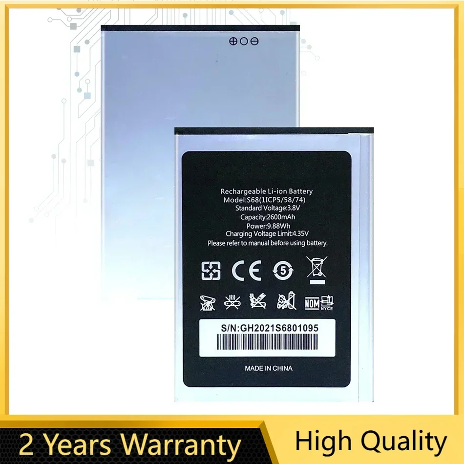 Запасная батарея для мобильного телефона высокое качество 2600 мАч подходит OUKITEL S68