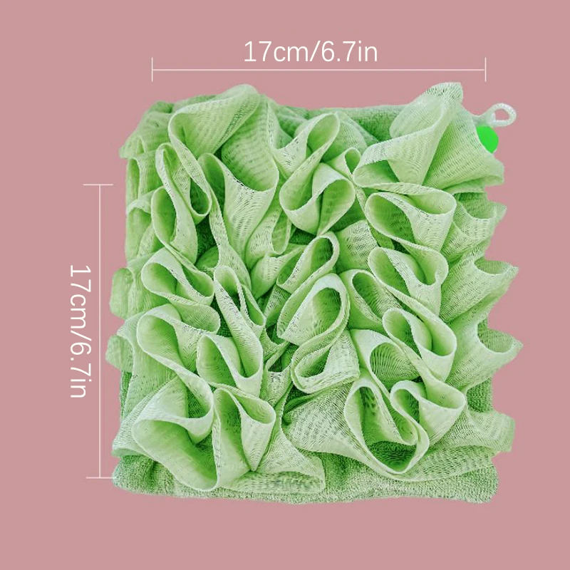 Купальное полотенце 2-в-1 в форме шарика с люфи для мыла и мягкой отшелушивающей