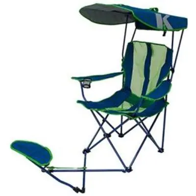 

Original Chair with Ottoman - Foldable Chair Camping, Tailgates, and Outdoor Events - Navy/Lime