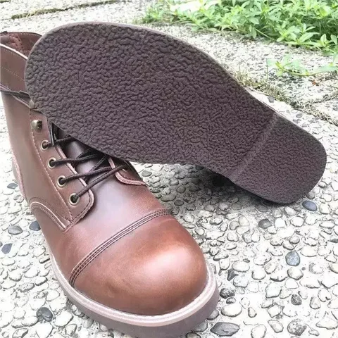 Зимние мужские ботинки из натуральной кожи с круглым носком