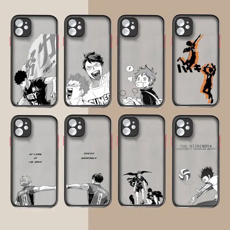 

Haikyuu Oya Volleyball japan anime Phone Case matte transparent For iphone 14 11 12 13 plus mini x xs xr pro max cover