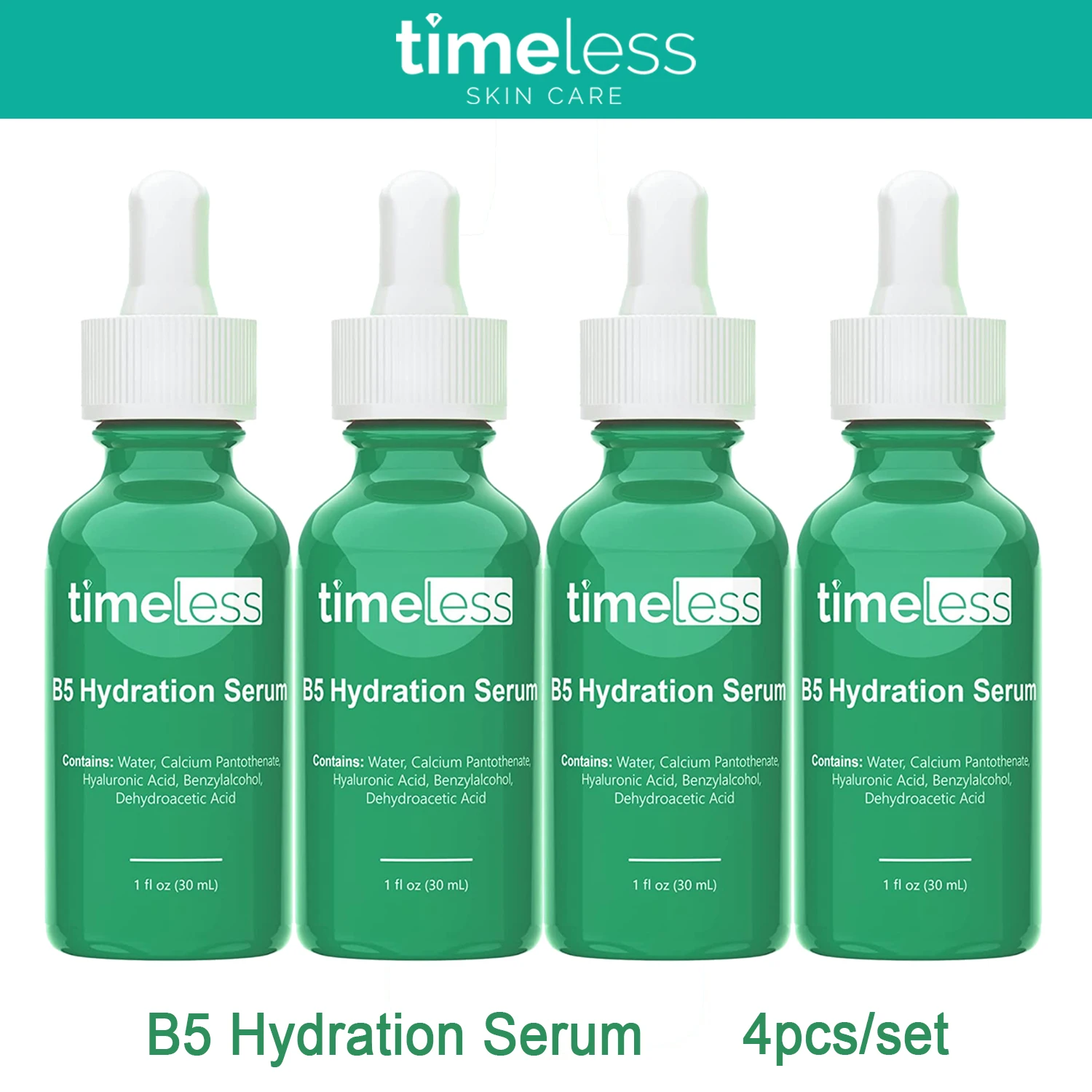 

4pcs/set Timeless Vitamin B5 Serum Breakouts Heal Blemishes Reduce Redness & Minimize Scarring or Coenzyme Q10 Serum Skin Care