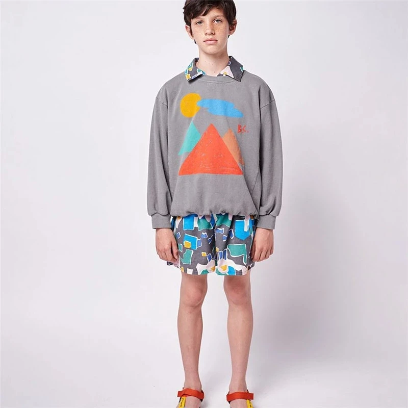 Kids Sweaters 2022 New Spring BC Toddler Boys Girls Cartoon Print Pullover Sweatshirts Baby Children's Outwear Clothings Top