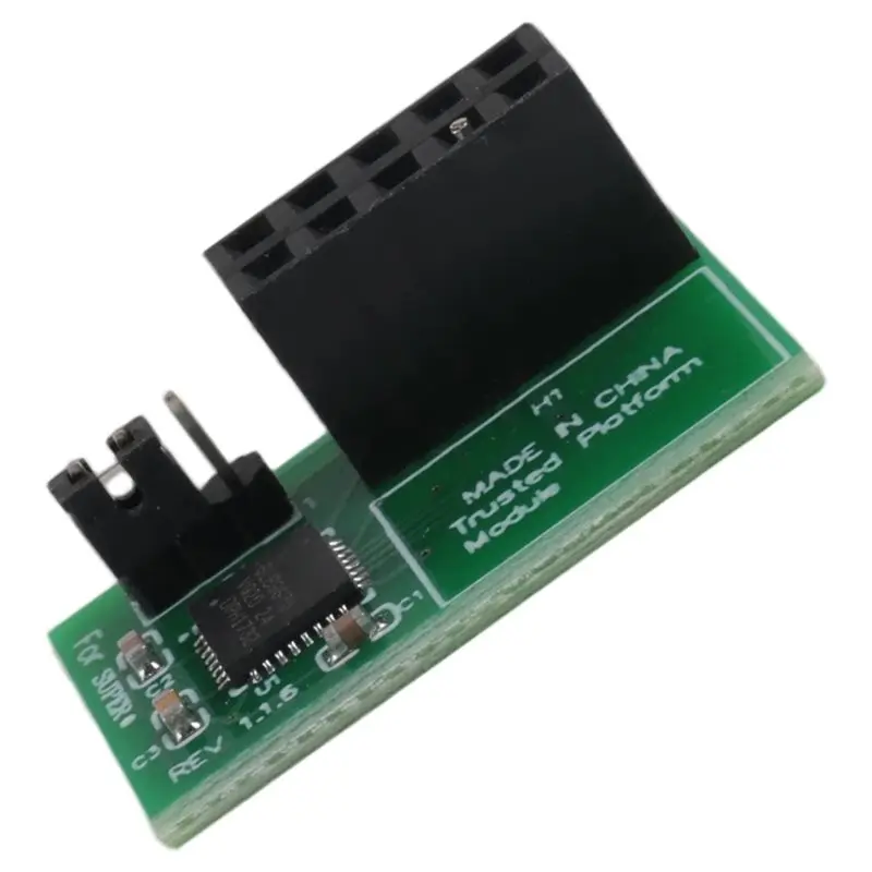 Фото 1 шт. 10-контактный модуль SPI TPM 2.0, зеленый модуль Trusted Platform для Supermicro AOM-TPM-9670H №5