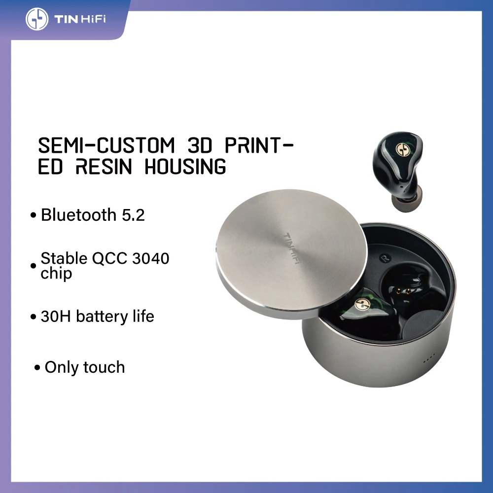 

TINHIFI оловянные наушники 3 Bluetooth 5,2 True Wireless Qualcomm QCC3040 TWS Внутриканальные наушники-вкладыши HIFI наушники с поддержкой зарядки Type-C