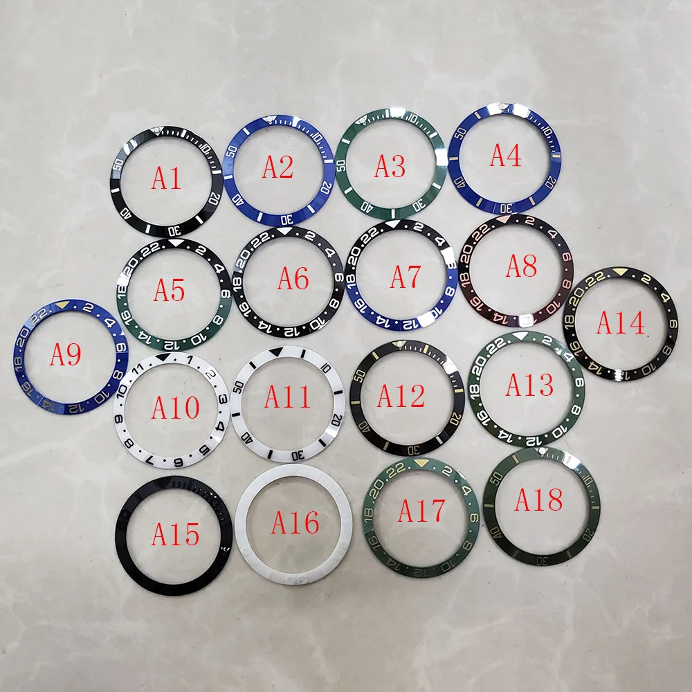 

Watch Accessories Digital Ceramic Watch Bezel Outer Diameter 38mm Inner 30.8mm Replacement Ring for RLX Case DIY Repair Parts