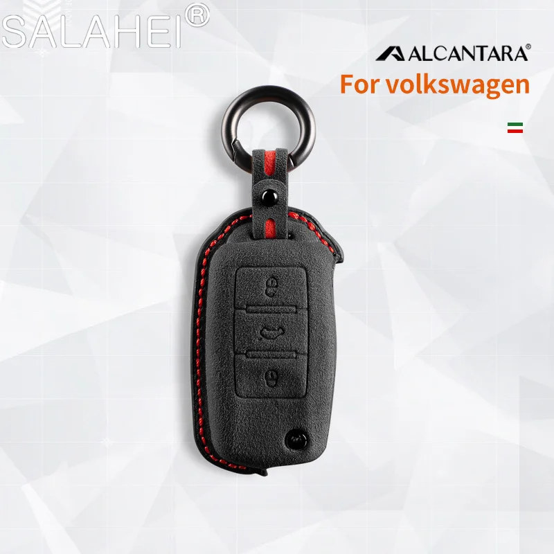 

Alcantara Suede Car Key Case Cover Shell Protector For VW Volkswagen Polo Tiguan Passat Golf Jetta Lavida Sagitar Bora Accessory