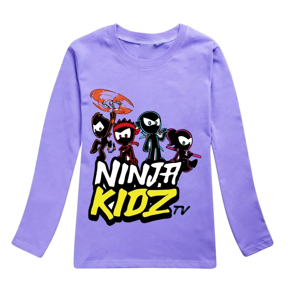 Детские футболки с рисунком ниндзя из аниме Осенняя детская спортивная одежда