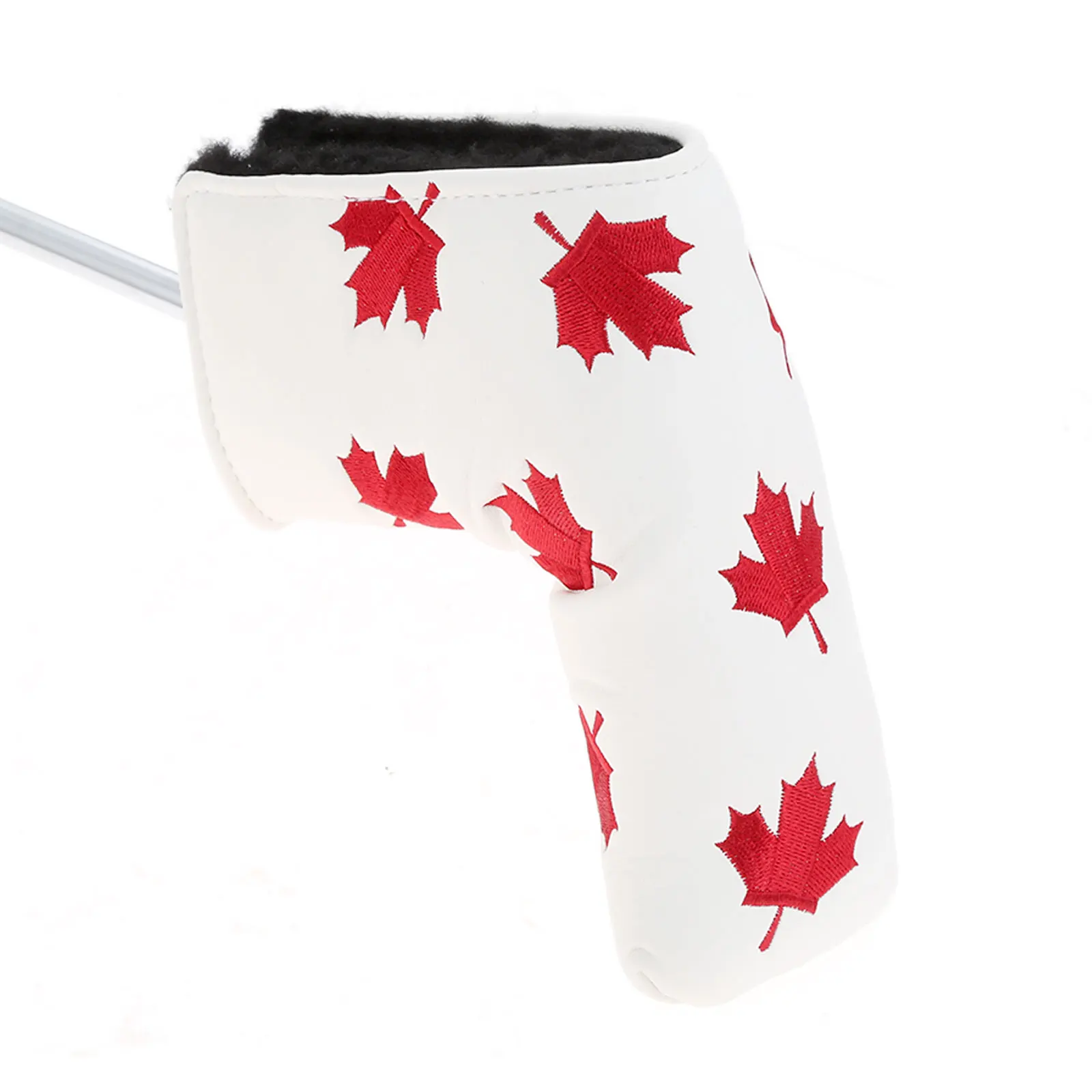 PU Golf Head Covers Protection Set Golf Canada Flag Red Maple Leaf Putter Head Cover HeadcoverFor Golf Blade Club Heads 1Pc
