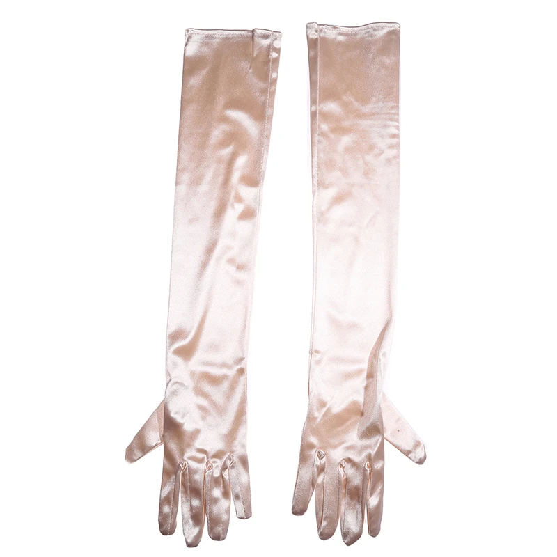 1 пара женских вечерних официальных перчаток однотонные атласные варежки с