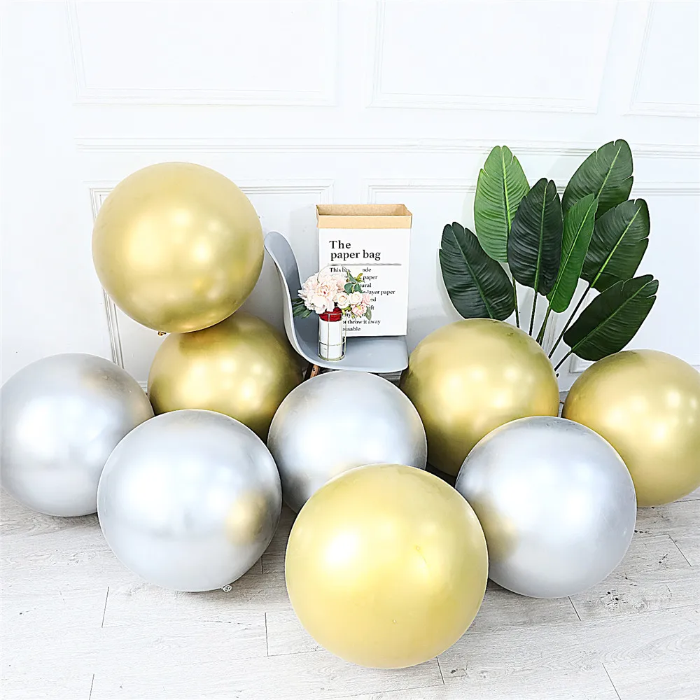 1/2pcs 36inch Giant Chrome Metallic Latex Balloons Large Inflatable Balloon for Wedding Decoration Happy Birthday Party Supplies - купить по