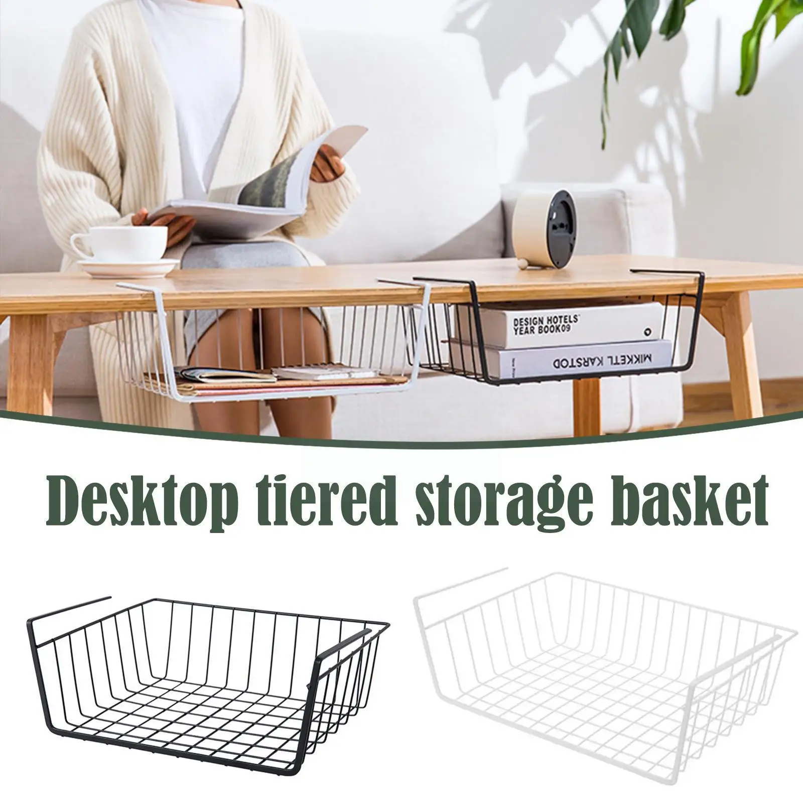 

School Supplies Table Hanging Basket Storage Cabinet Tidying Desk Metal Supplies Wardrobe Storage Box Holders Iron Shelf St Q9H5