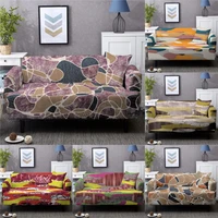 abstract art scenery sofa cover elastic marble colorful sofa slipcovers for living room decor l shape couch covers 1234 seats