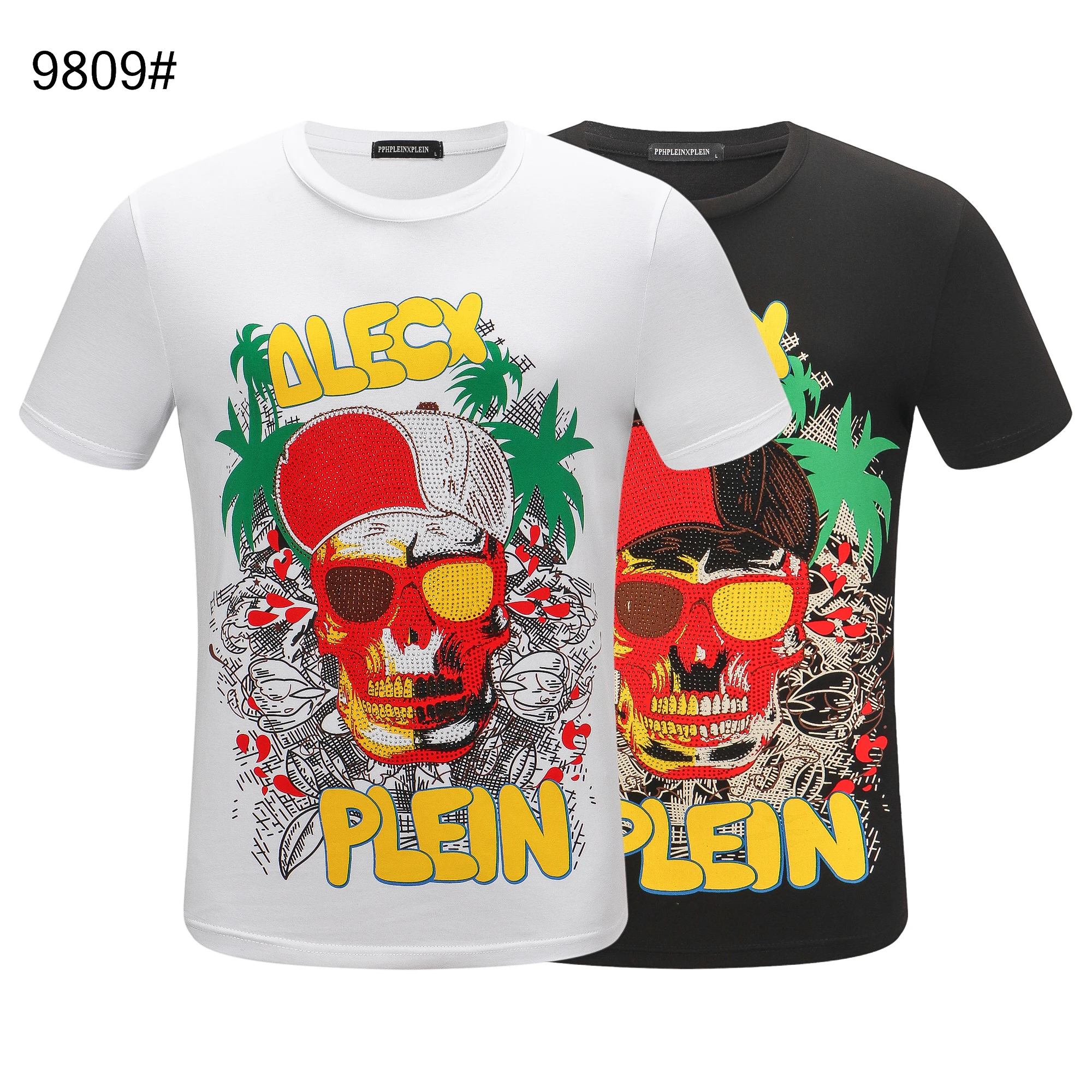 

Men T-shirt luxury design Casual Clothes T-shirt Summer New O-Neck Oversized T Shirt Rhinestone Men Tee Tops men gifts