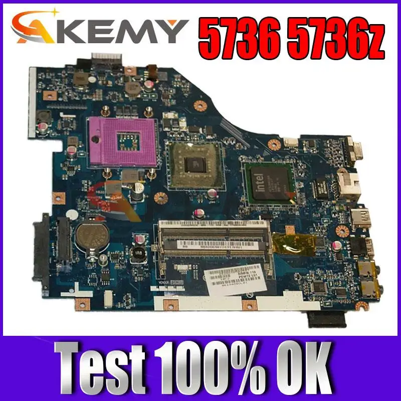 

MBTZZ02001 For Acer aspire 5736 5736z Laptop motherboard PEW72 LA-6631P GM45 DDR3 tested
