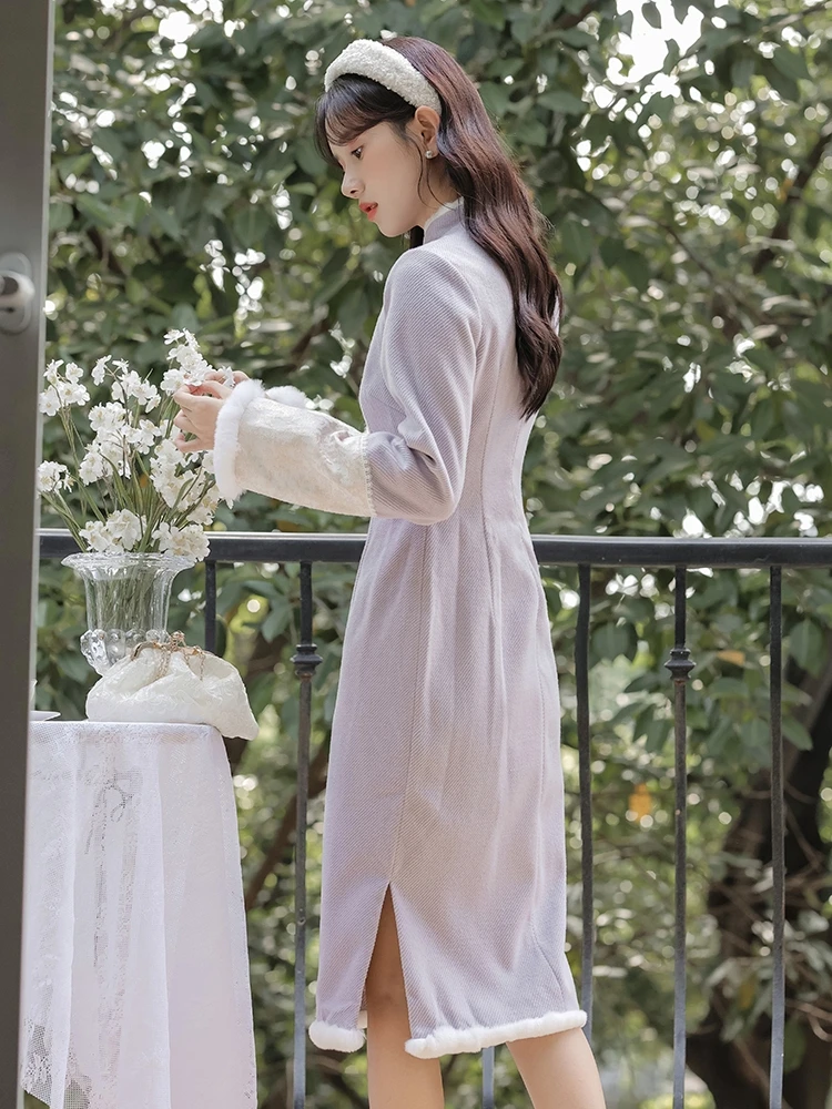 Mori Girl Sweet Tribe Autumn and Winter New Chinese Sle National Vest Dress Two-piece Set Female Student Daily H... |