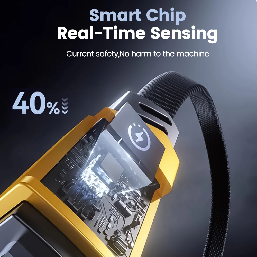 Кабель для быстрой зарядки и передачи данных 6 А 3 в 1