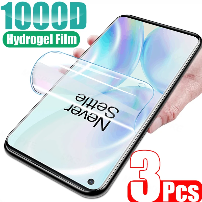

3Pcs Full Cover Hydrogel Film for Oneplus 7 8 9 7T Pro 8T 9R 9E 6 6T 5 Screen Protector for Oneplus Nord N10 N100 N200 CE 2 Film
