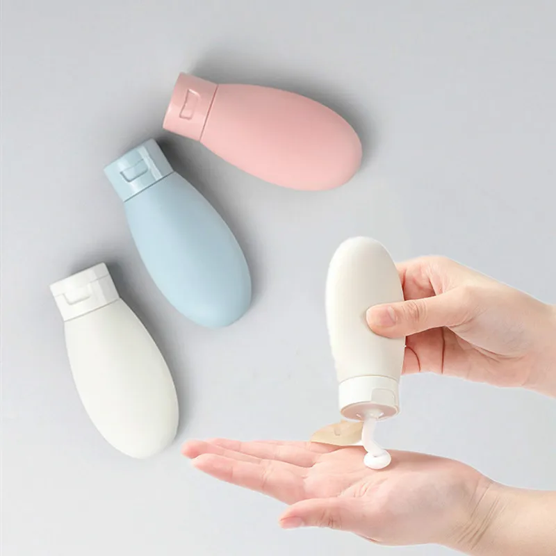 

3pcs/set 60ml Portable PE Refillable Bottle Empty Travel Packing Press for Lotion Shampoo Cosmetic Squeeze Containers