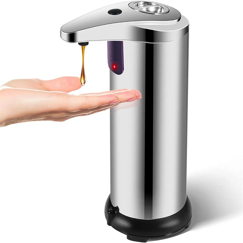 

250Ml Stainless Steel Automatic Soap Dispenser Handsfree Automatic Ir Smart Sensor Touchless Soap Liquid Dispenser