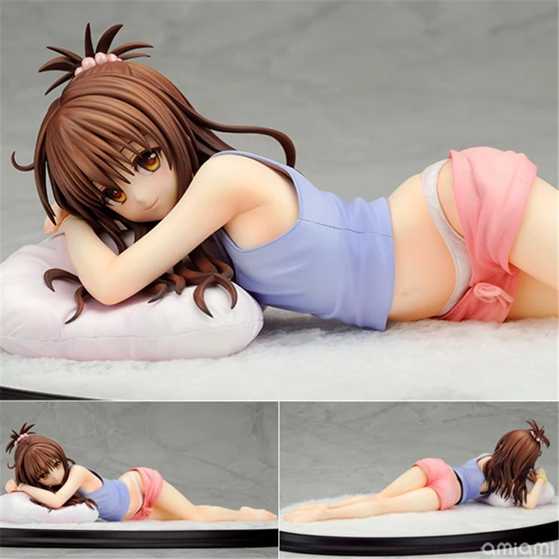 

Аниме To Love-Ru блуждение-Mikan Yuuki Lying Ver. 1/7 фигурка из ПВХ в комплекте, Коллекционная модель, детские игрушки, кукла, подарки 20 см
