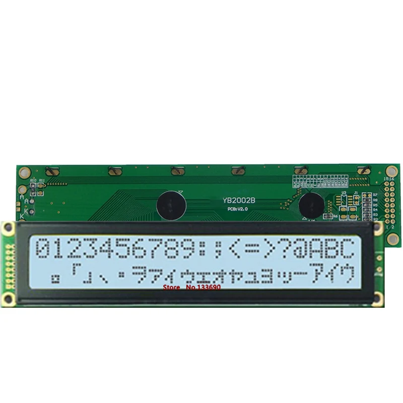 Большой Больше 16P LCD2002 20X2 2002B ЖК-дисплейный модуль Синий Желтый Серый 5V Белая LED-подсветка 20*2 Высокое качество включено.