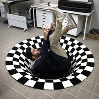 non slip 3d vortex visual illusion rug printed 3d mat optical illusion area rugs carpet floor pad doormat blanket for home decor