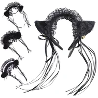 cosplay lolita lace bow ribbon headband hairbands for women girls cat ears tassels hair hoop head hoops headbands