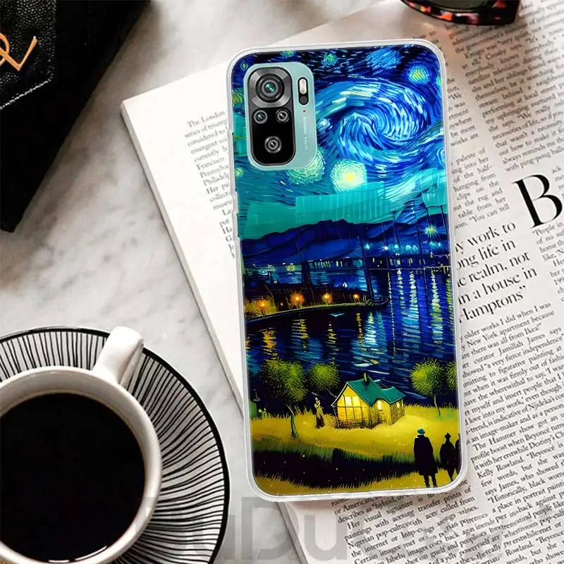 Чехол Starry Night Van Gogh Art для Xiaomi Redmi Note 10 9S 9 8T 8 Pro 7 5 Mi 9T 10T 11T 12T 11 12 Lite 12X A3 A2 A1 с принтом Coque (art.: 3920cf472a6bf) - 3920cf472a6bf