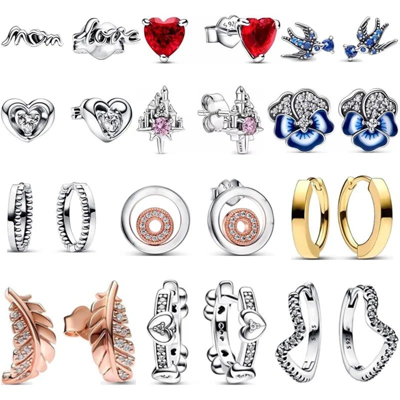 

2023 New S925 Sterling Silver Mother's Day Mom New Earstuds Women's Diy High Quality Jewelry