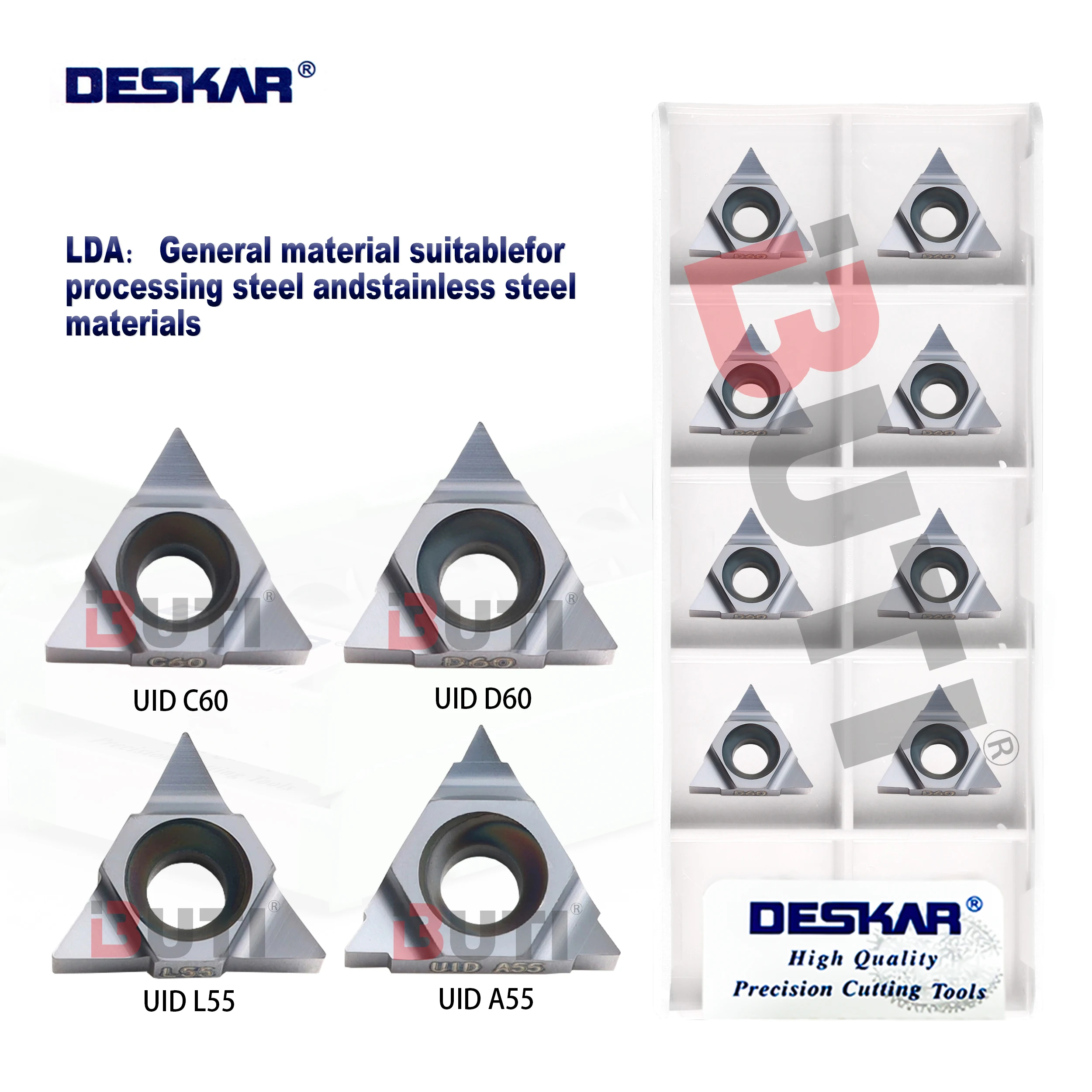 DESKAR 100% оригинальные инструменты для нарезания резьбы серии 11UID 16UID C60 D60 L55 A55 A60 LDA Обработка с ЧПУ Глубокие отверстия Резьбовые пластины Резка