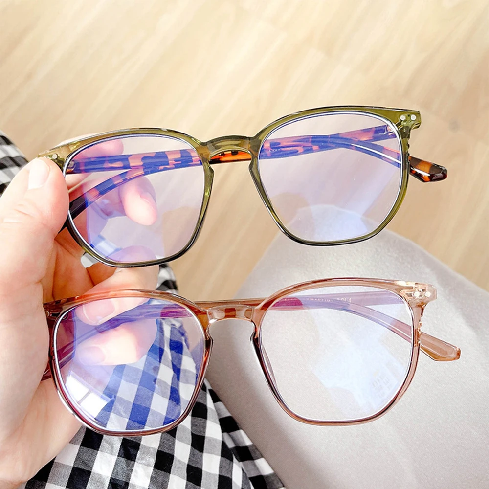 

WENLCCK New polygon rice nail flat light mirror anti -blue light glasses fashion polygon INS glasses frame