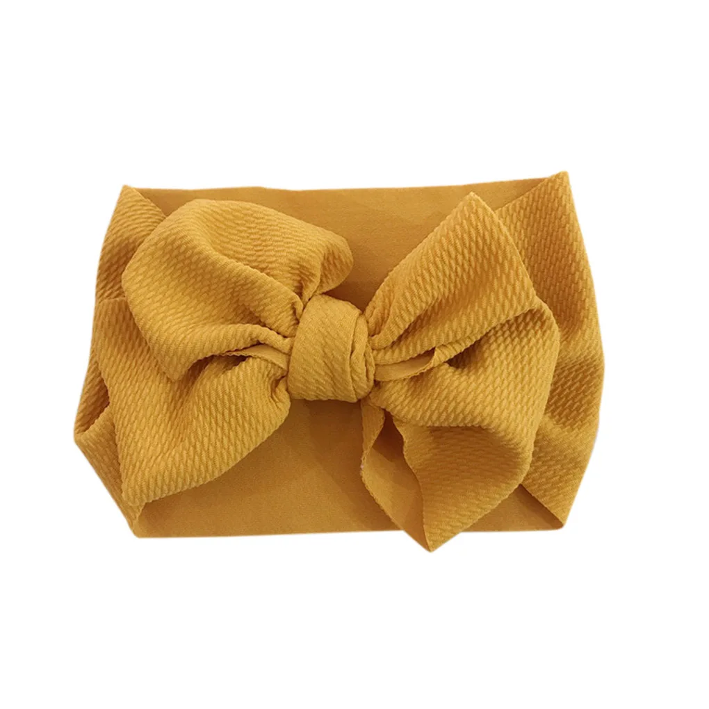 

Children Solid Color Bow Hairband Broad Headband Toddler Girls Kids Hair Band Fashion Headwear Cute Hairbands Photo Props