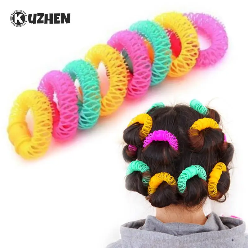 

Hairdress Magic Hair Curler Spiral Curls Roller Donuts Curl Hair Styling Tool Hair Accessories DIY 8 Pcs 7cm*6 cm