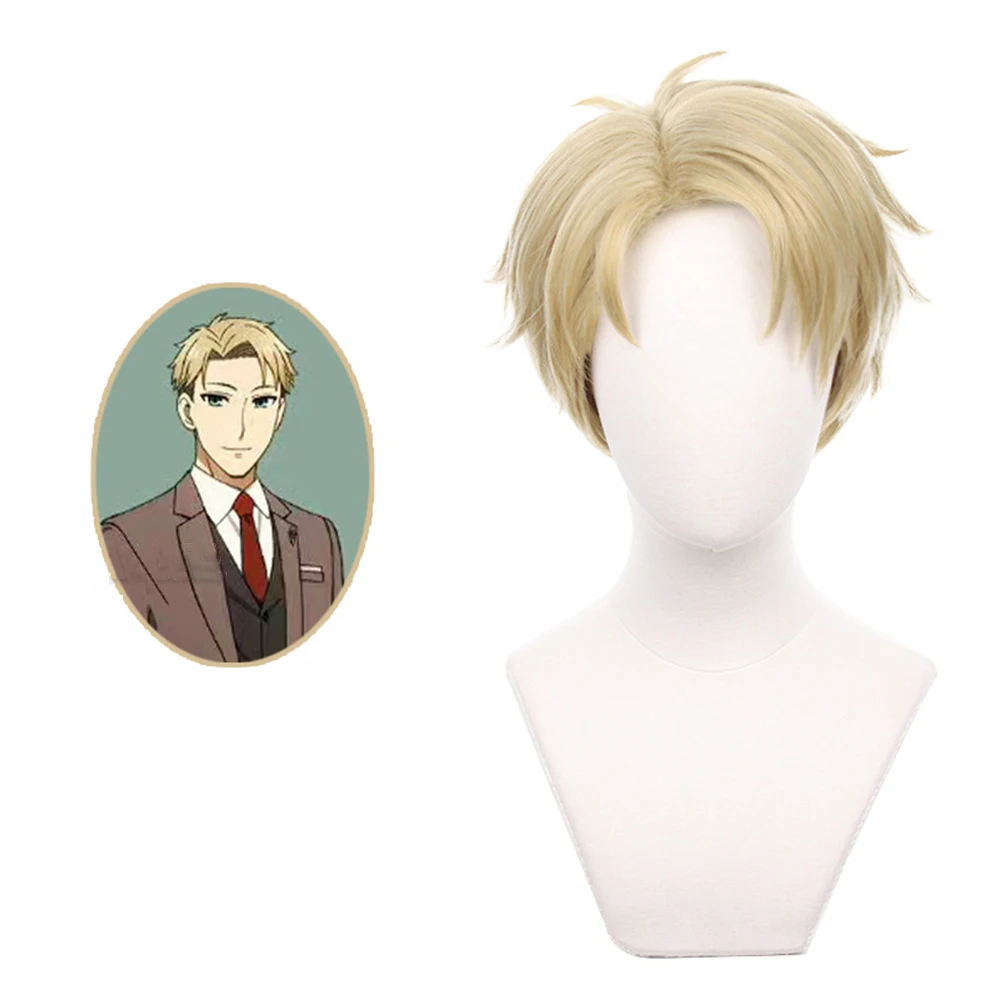 

AICKER Synthetic Spy X Family Loid Forger Short Blond Twilight Cosplay Hair Replacement Wig For Boy Heat Resistant Themed Party