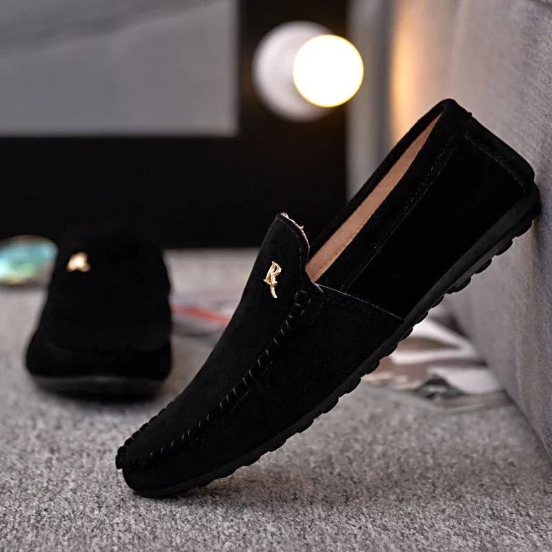 

Spring Men's Loafers Comfortable Flat Men Breathable Casual Shoes NEW Soft Leather Driving Shoes Moccasins S10505-S10506 C1