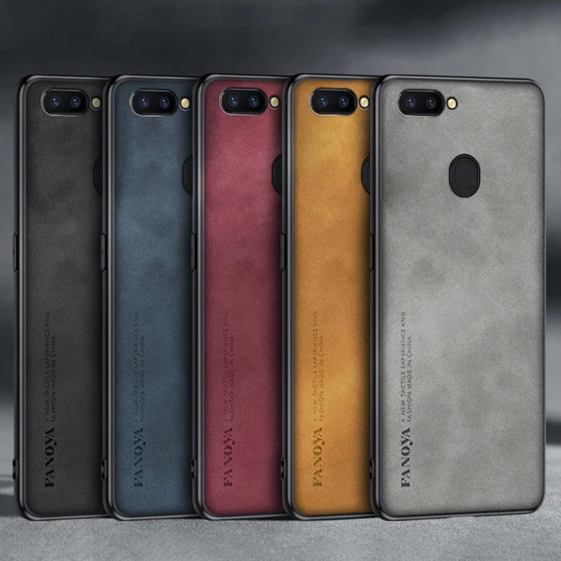 Роскошная задняя крышка из искусственной кожи для OPPO R11 R11S R9 R9S F1 Plus Матовая